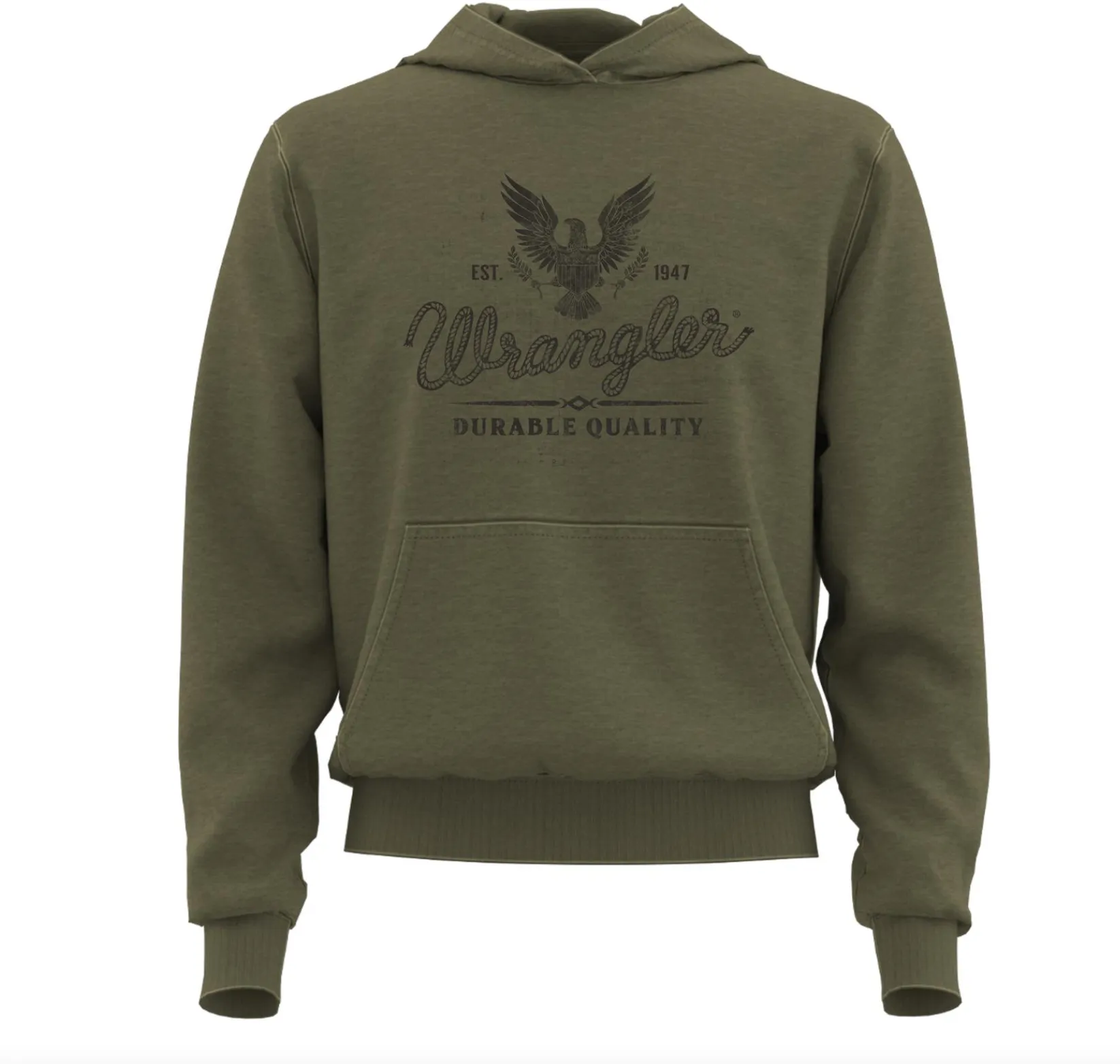 112319201- Wrangler Men's Hoodie- Burnt Olive Green