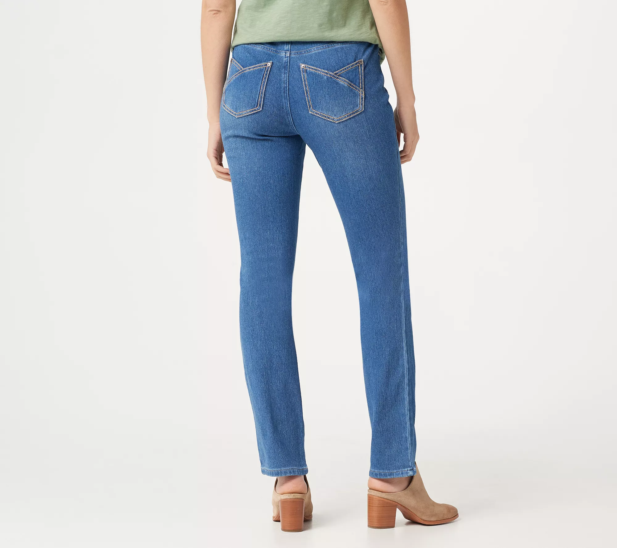 "As Is" Belle by Kim Gravel Petite Tulip Pocket Jeans