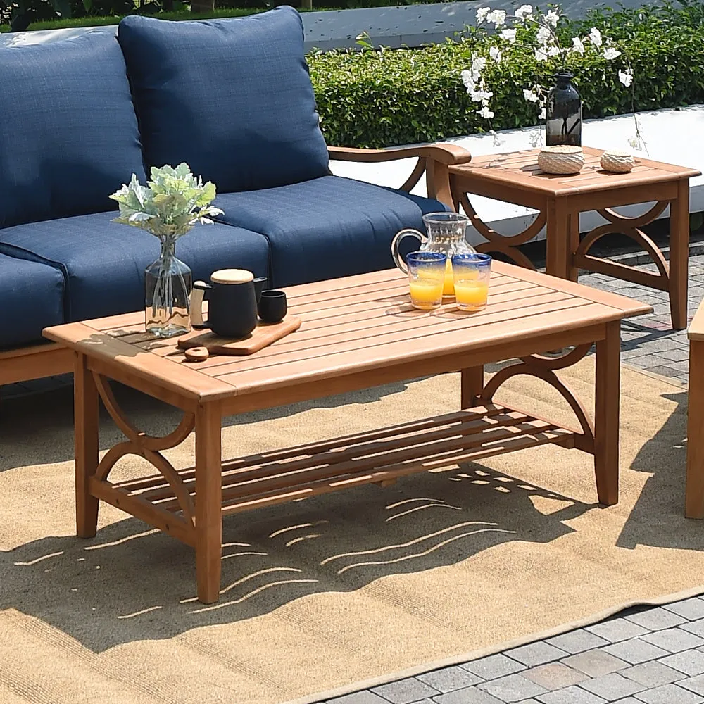 Abbington Teak Wood Outdoor Coffee Table