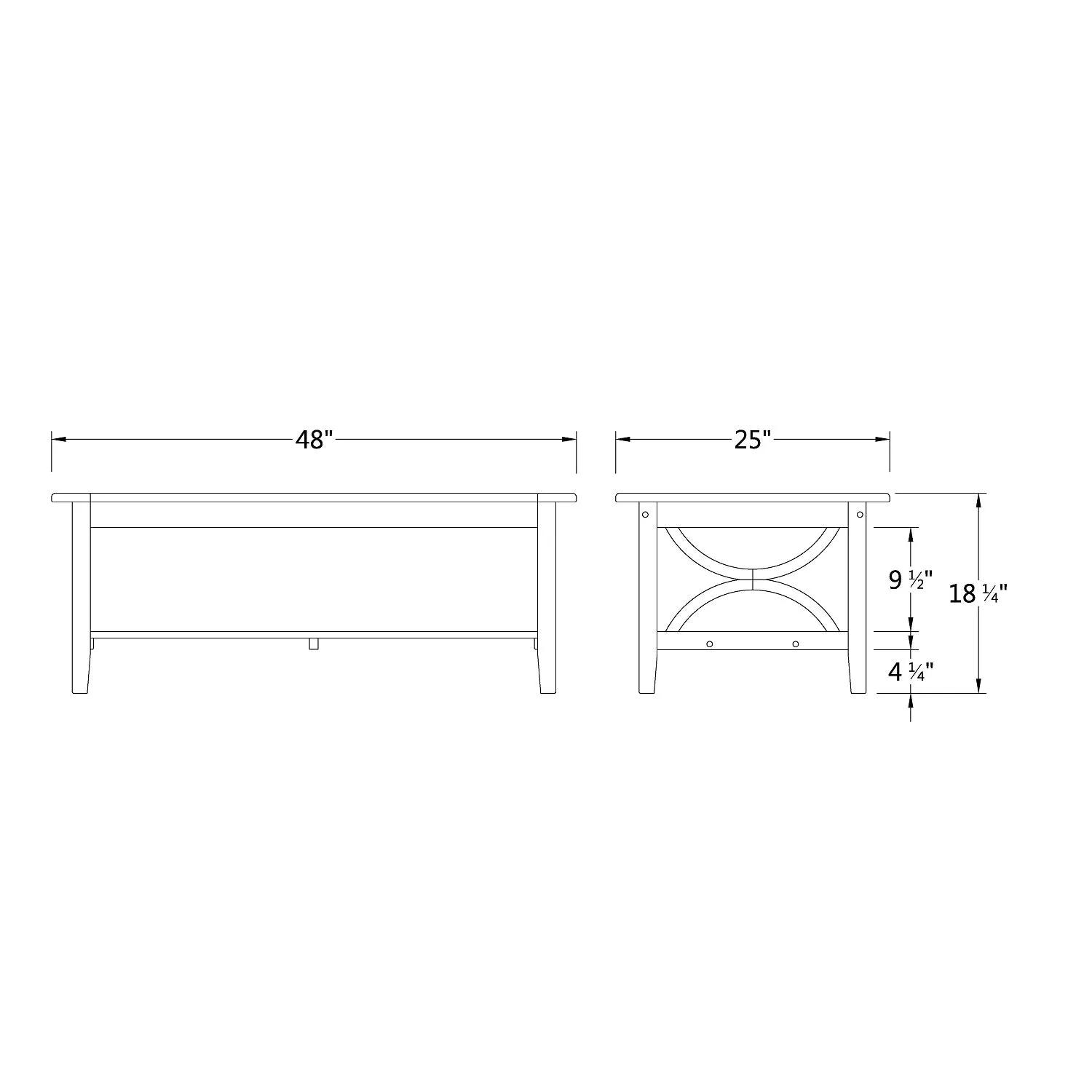 Abbington Teak Wood Outdoor Coffee Table