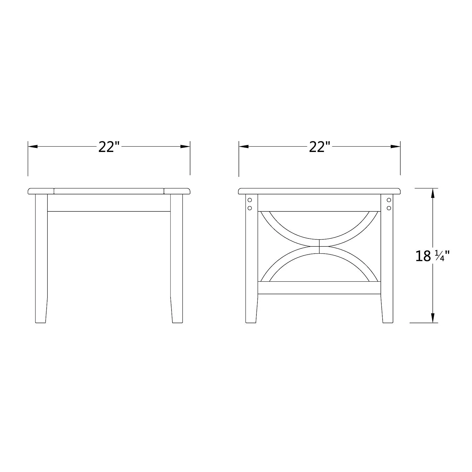 Abbington Teak Wood Outdoor Side Table