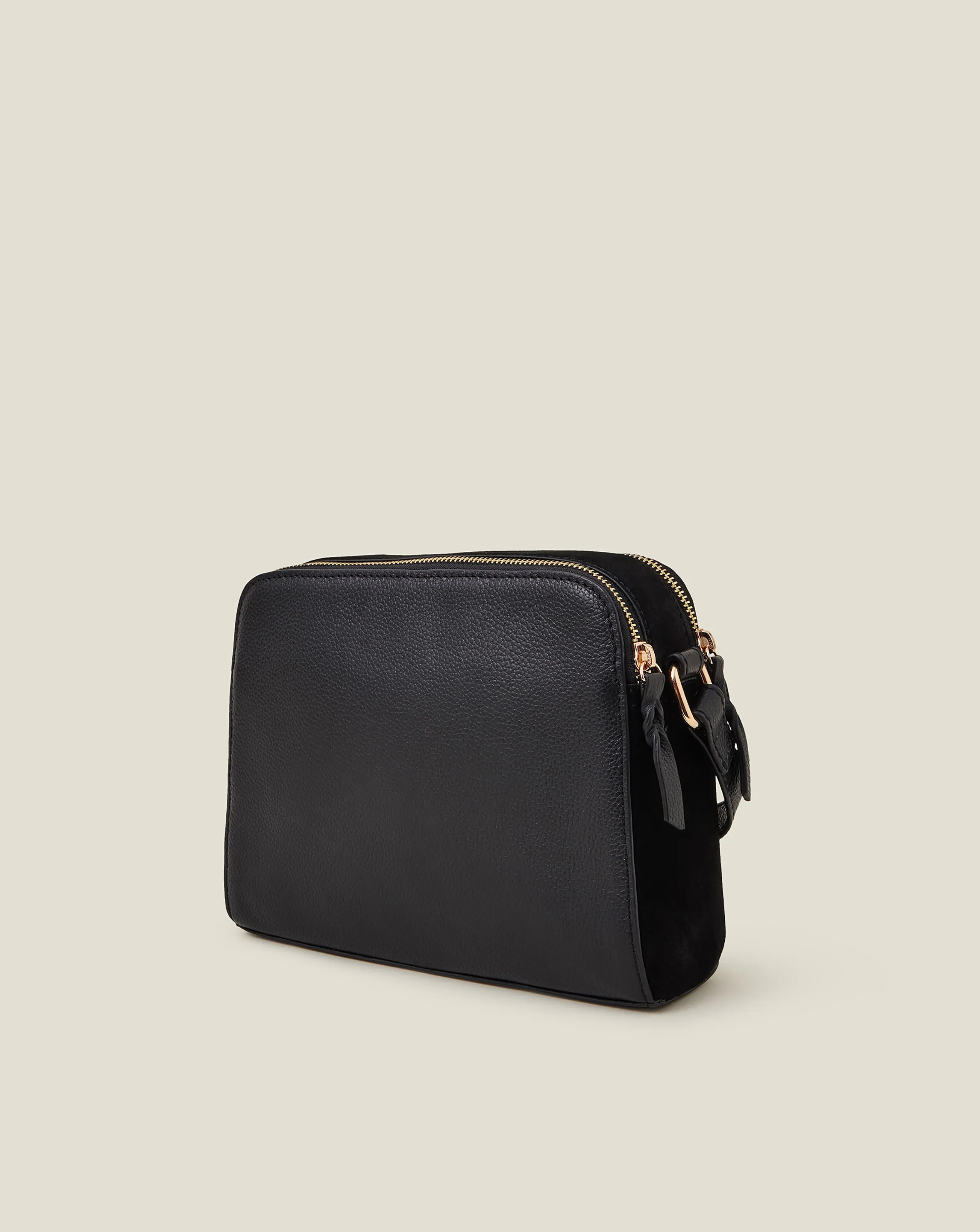 Accessorize Zip Leather Cross-Body Bag