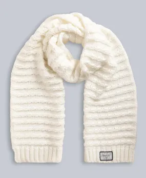 Ashley Womens Knit Scarf - Cream