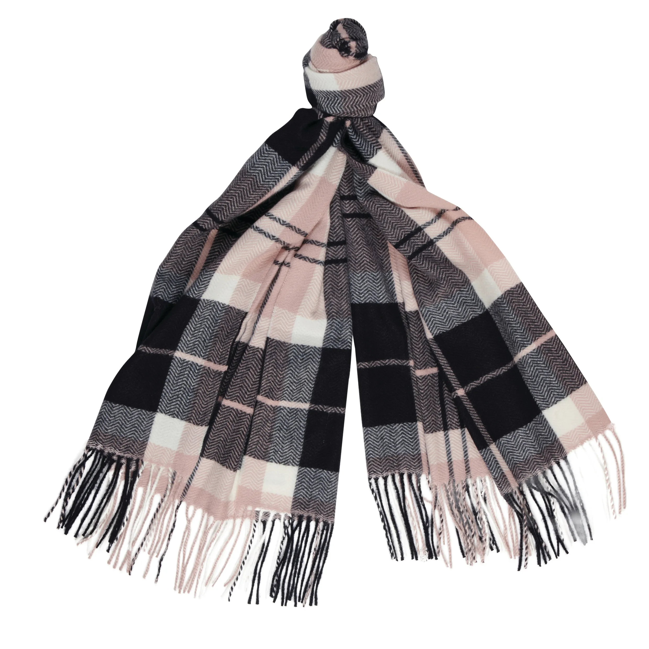 Barbour Emmeline Scarf in Pink Midnight Tartan LSC0380