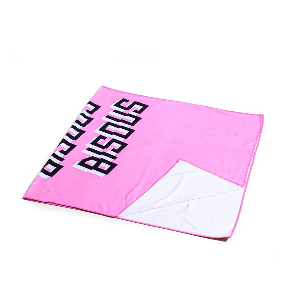 Bisous Skateboards - Beach Towel - Pink