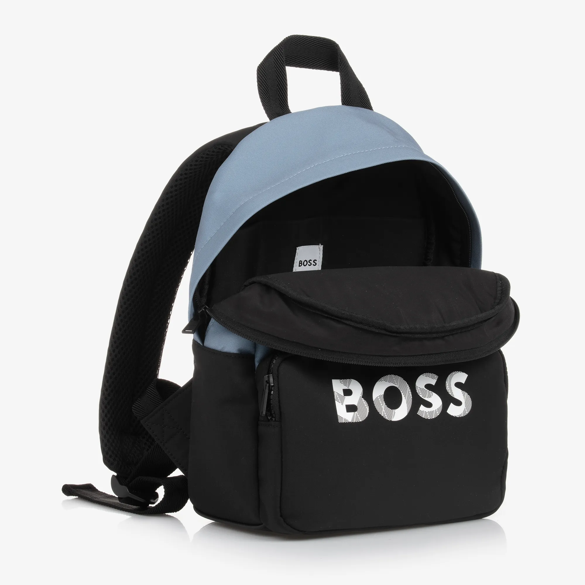 Boys Blue & Black Canvas Backpack (33cm)