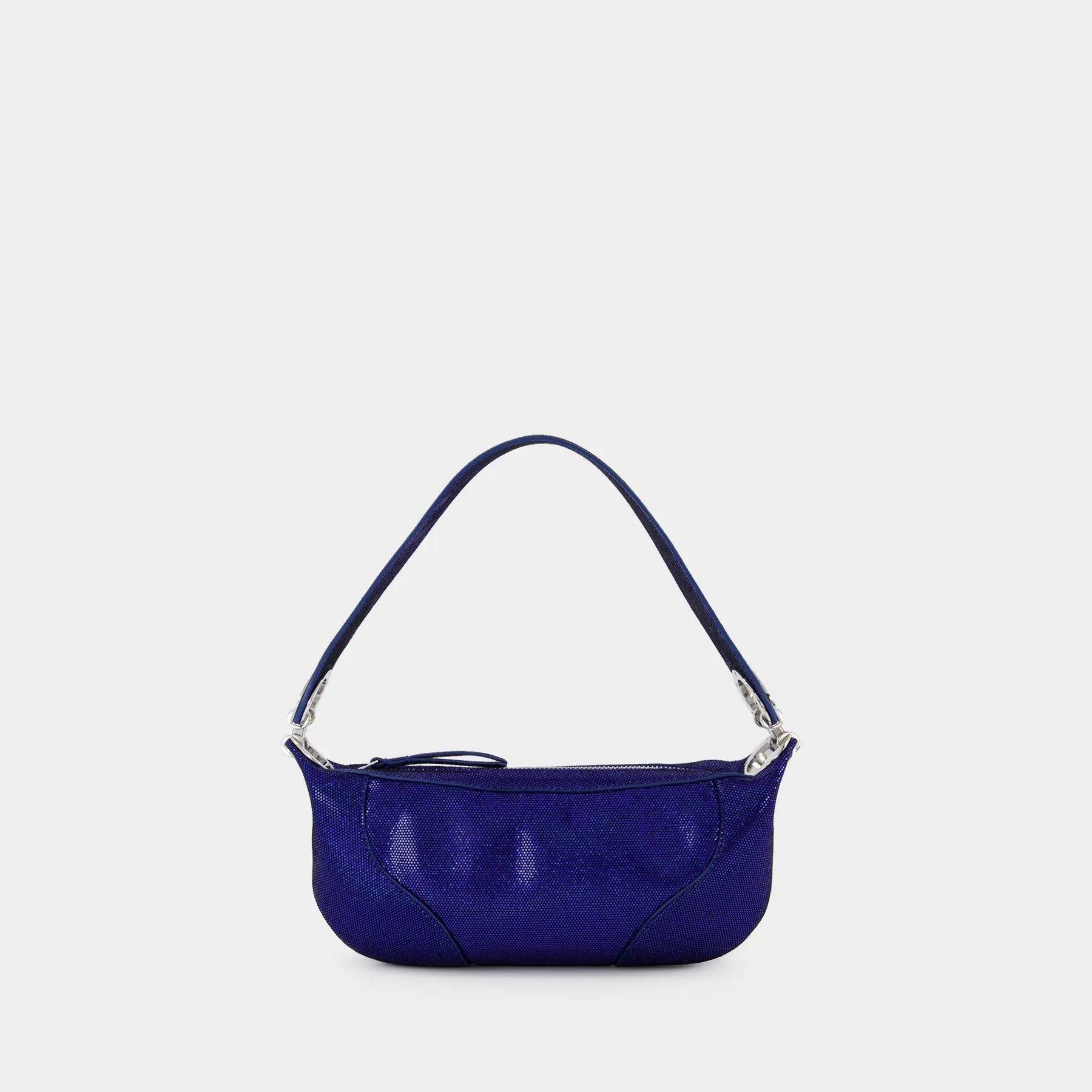 By Far  Mini Amira Hobo Bag - By Far - Blue - Leather