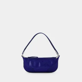 By Far  Mini Amira Hobo Bag - By Far - Blue - Leather