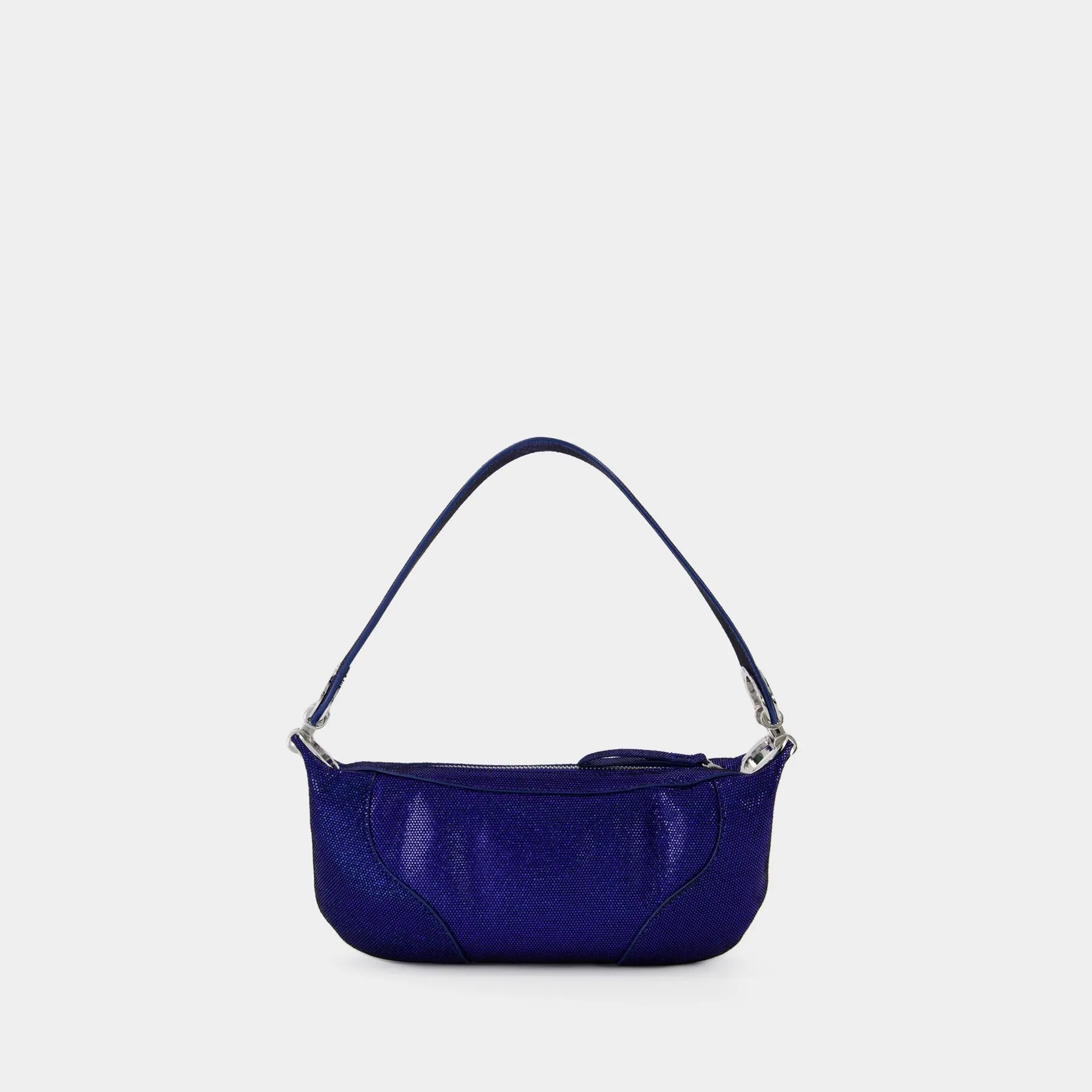 By Far  Mini Amira Hobo Bag - By Far - Blue - Leather