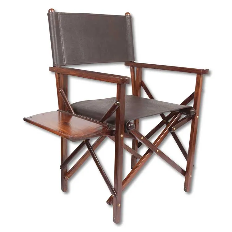 Campaign Furniture: Jaisalmer Folding Salon Chair with Side Table