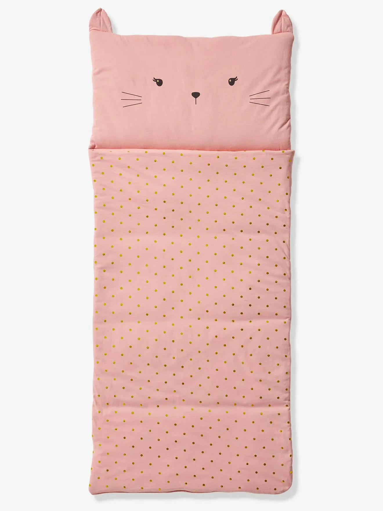 Cat Sleeping Bag, with Recycled Cotton - rose