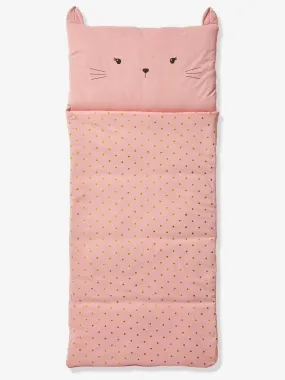 Cat Sleeping Bag, with Recycled Cotton - rose