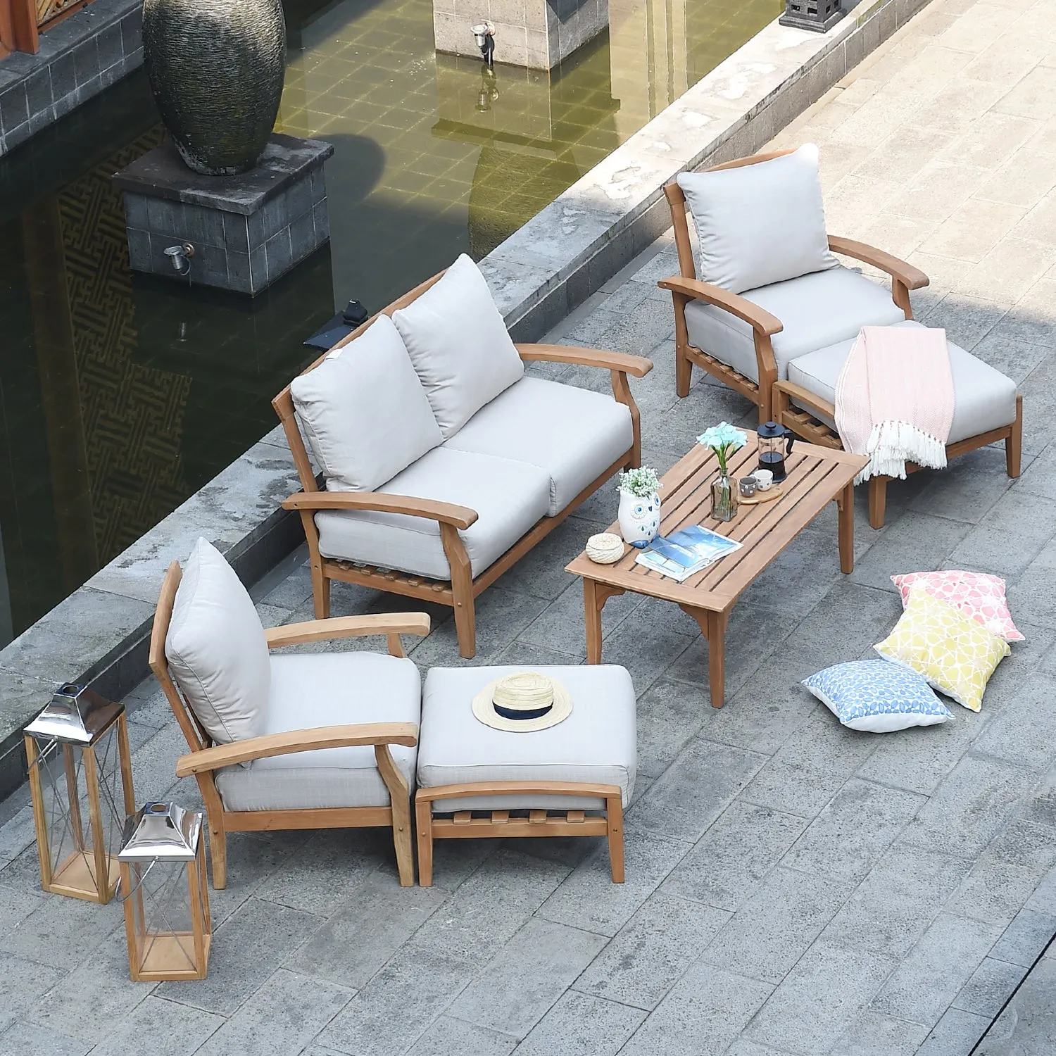 Caterina Teak Wood Outdoor Coffee Table