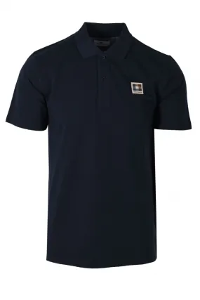 Check Patch Polo Shirt Navy