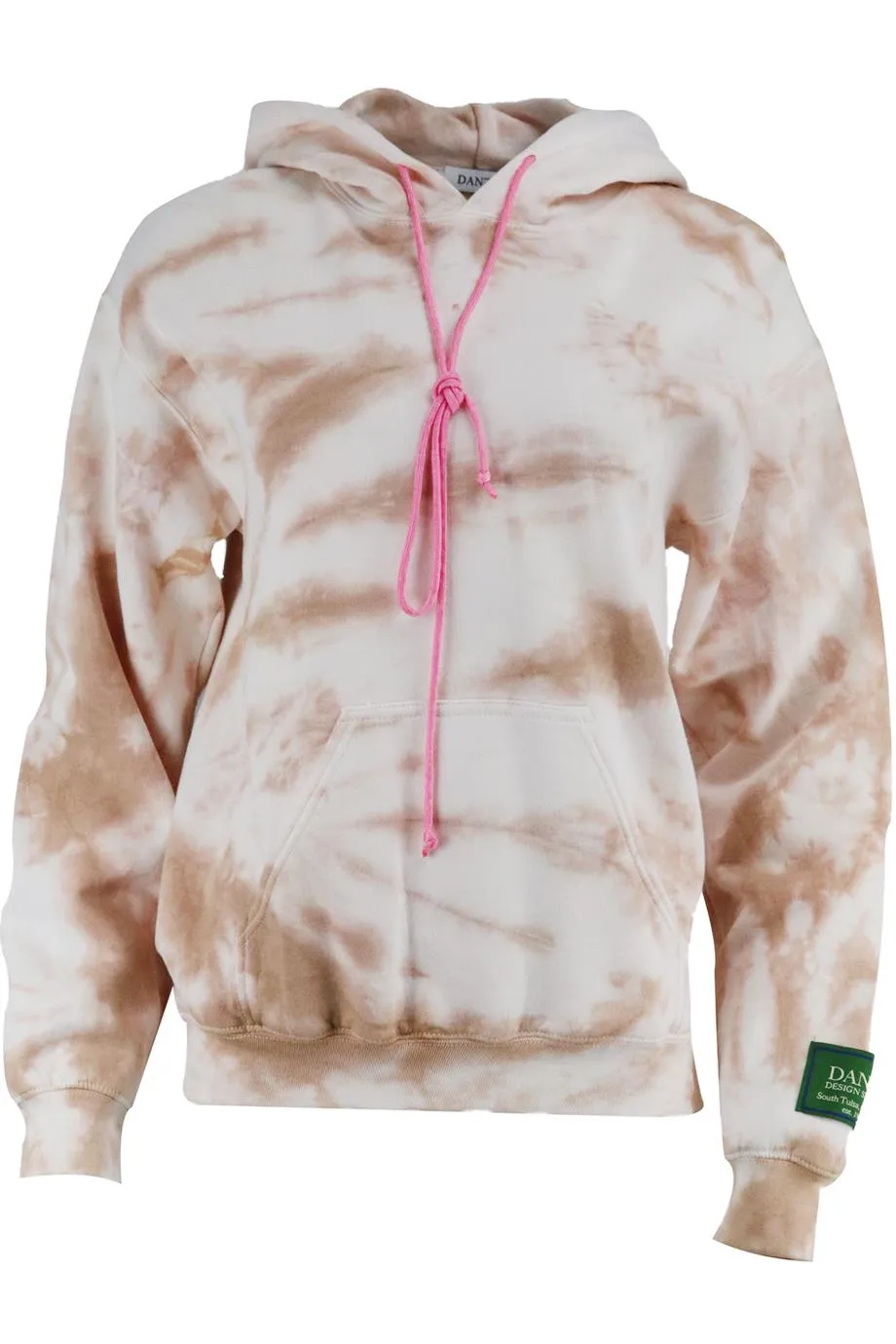 DANZY TIE DYED COTTON JERSEY HOODIE SMALL