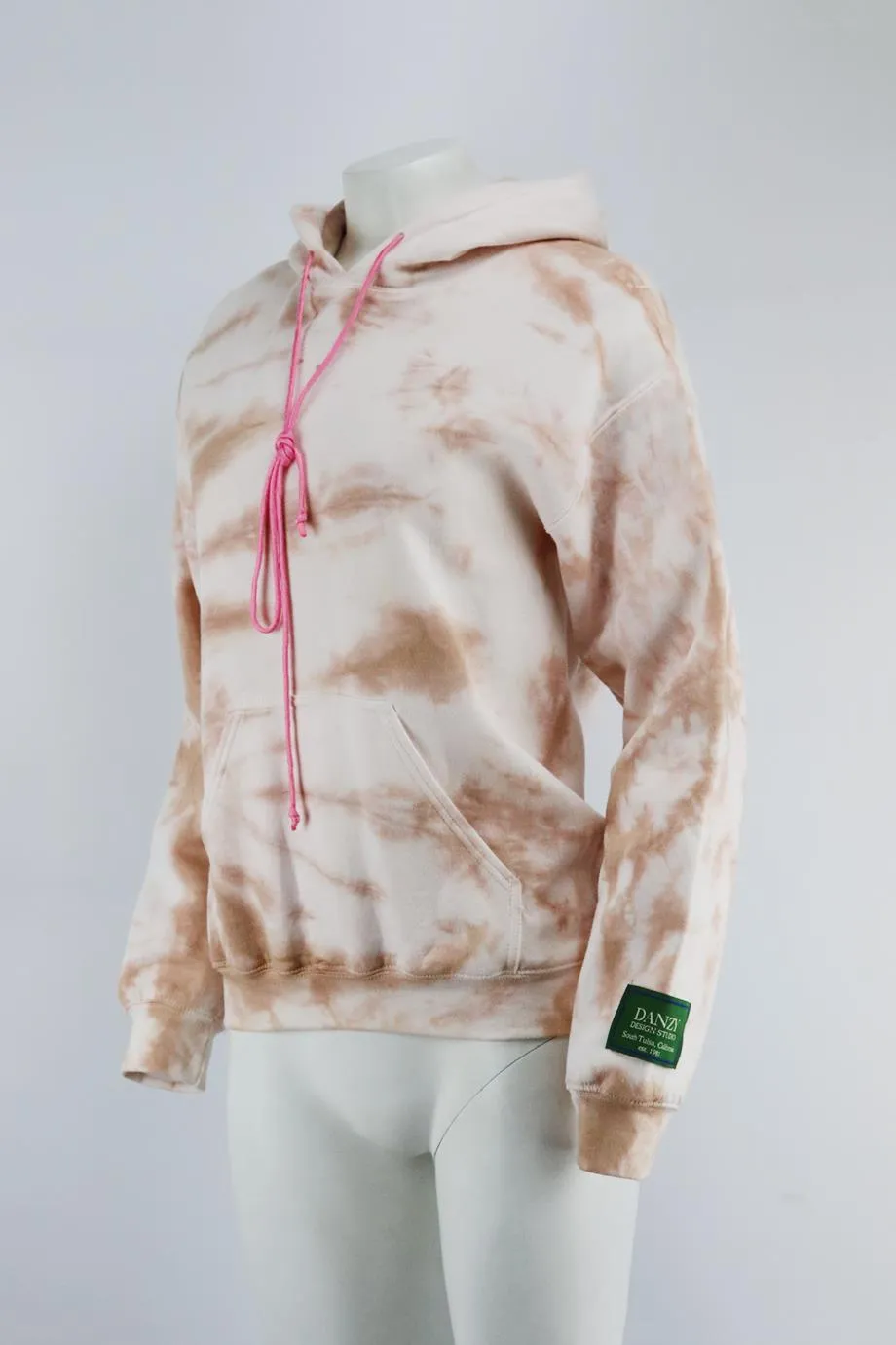 DANZY TIE DYED COTTON JERSEY HOODIE SMALL