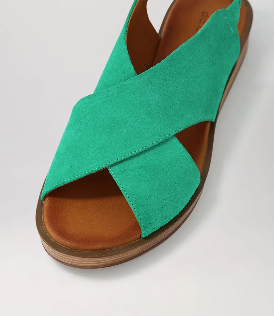 DIANA FERRARI Author Emerald Suede Sandals