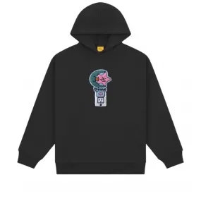 Dime Nightlight Chenille Embroidered Pullover Hooded Sweatshirt (Black)