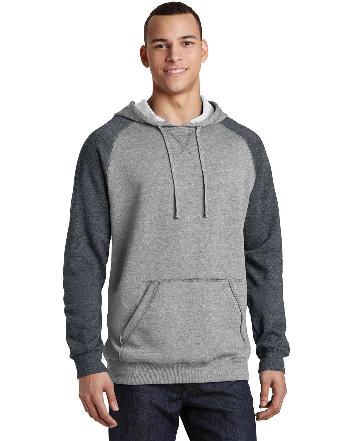 District DT196 Adult Lightweight Fleece Raglan Hoodie