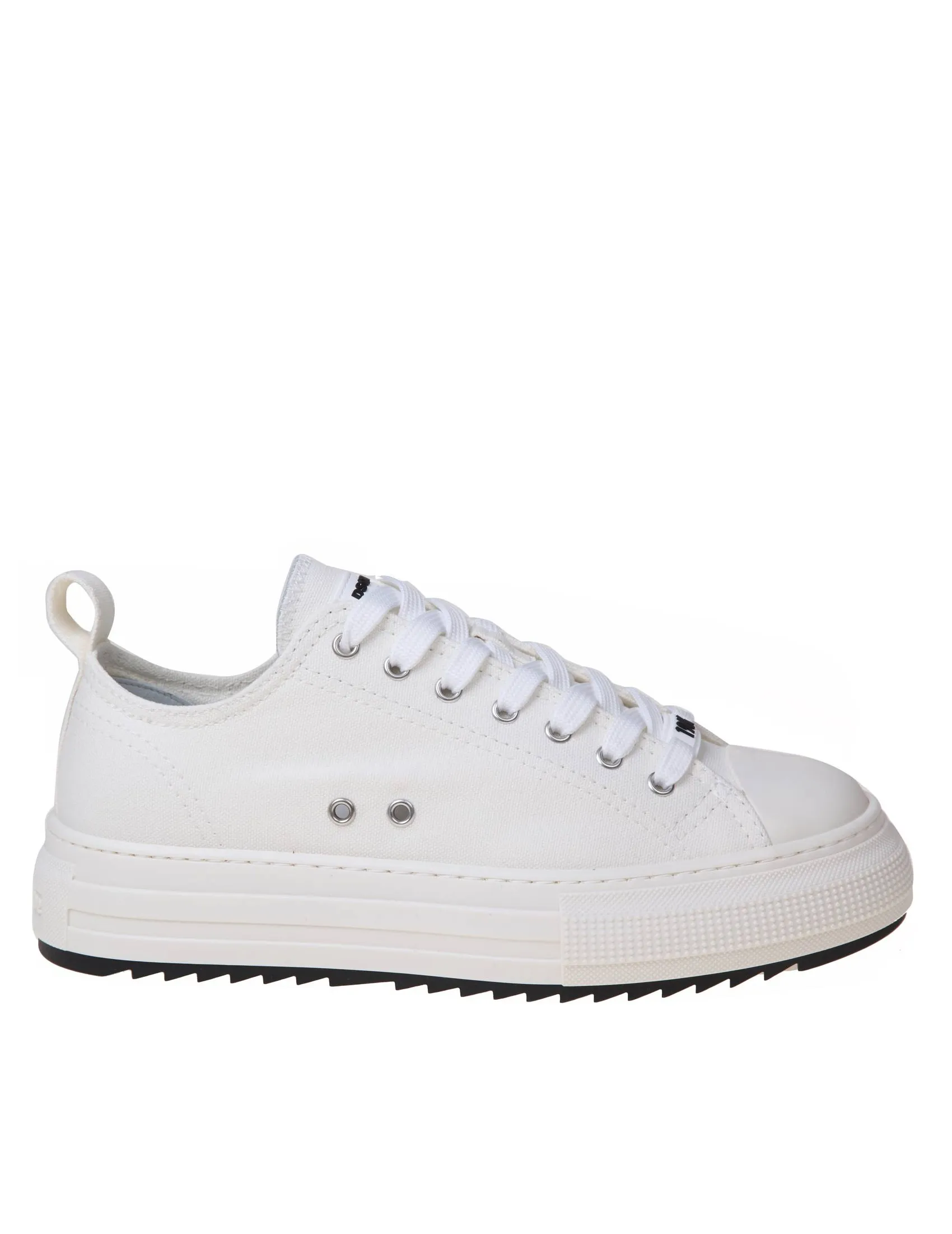 DSQUARED2 WHITE COTTON CANVAS SNEAKERS