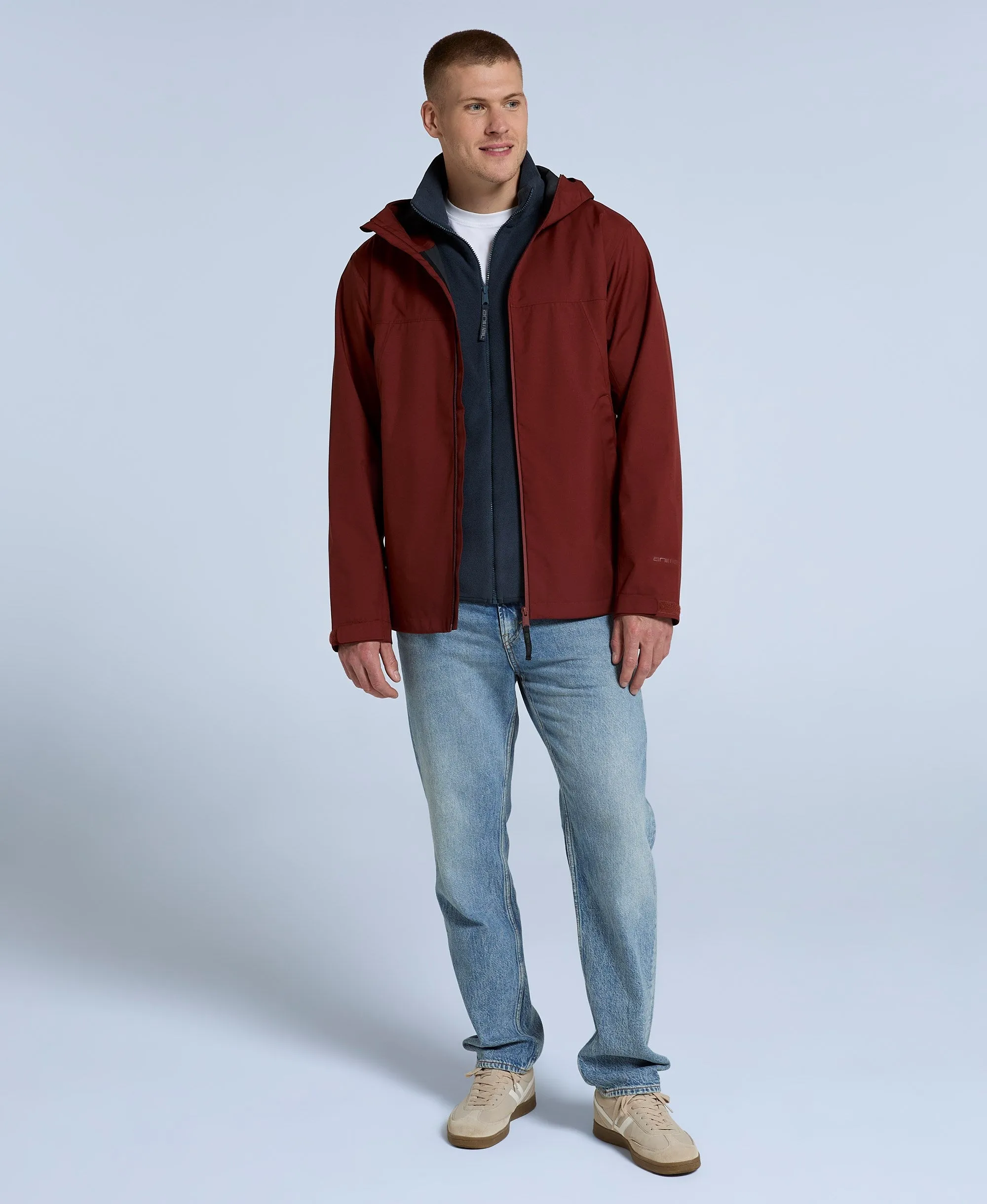 Elements Mens Waterproof Jacket - Dark Red