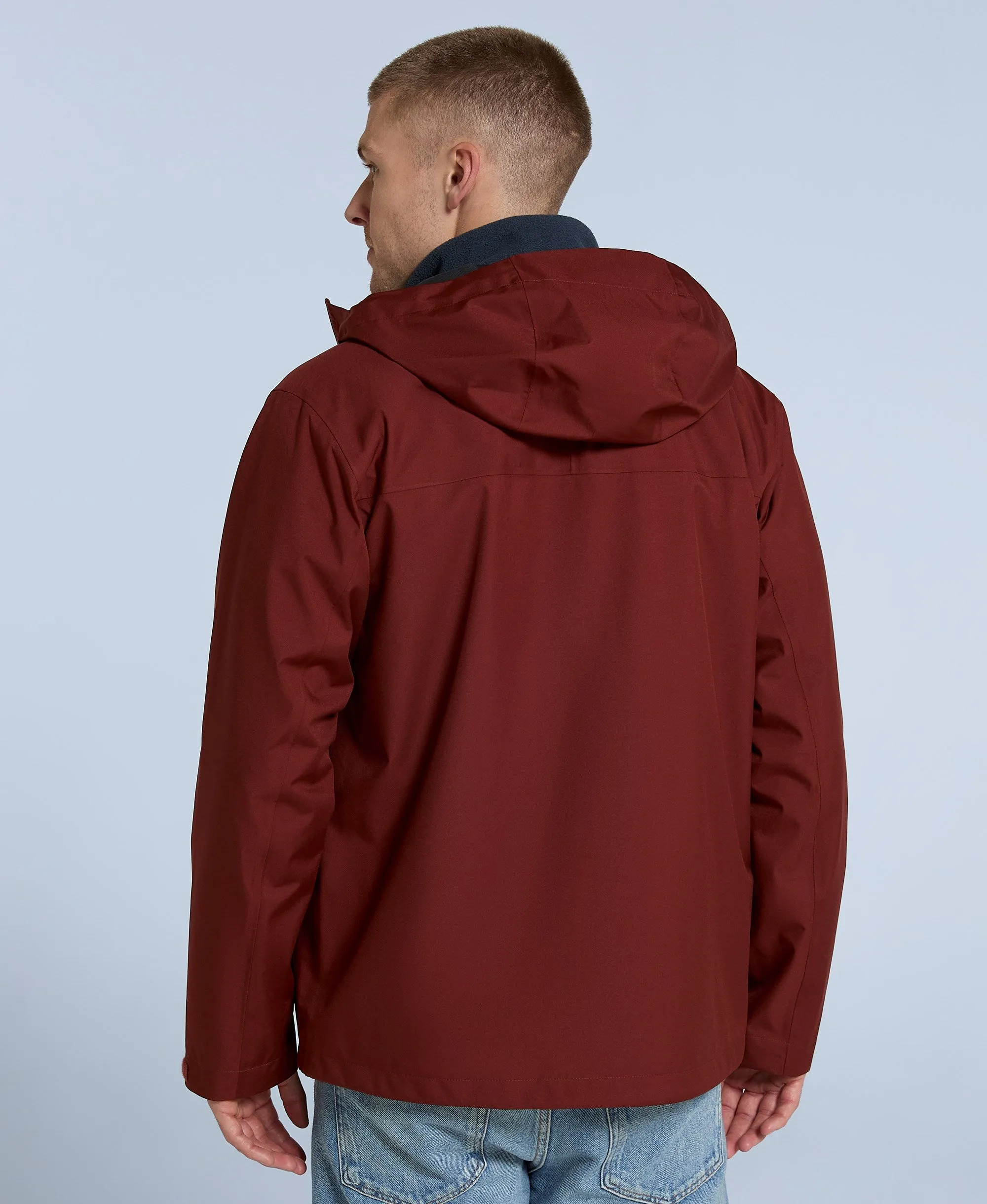 Elements Mens Waterproof Jacket - Dark Red