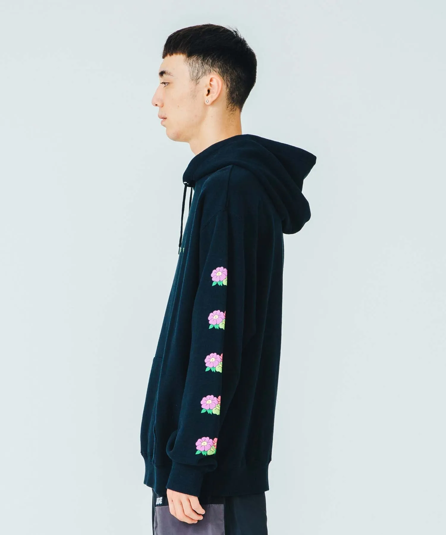 FLOWER LOGO PULLOVER HOODED SWEAT