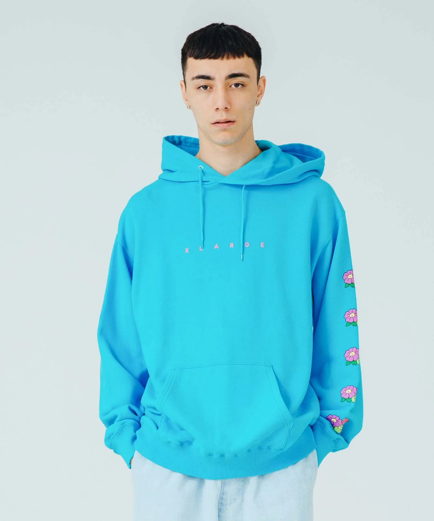 FLOWER LOGO PULLOVER HOODED SWEAT