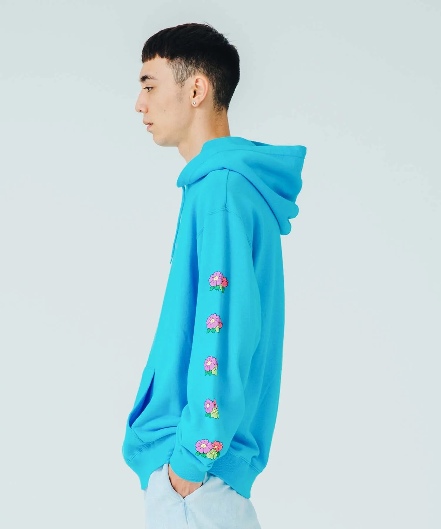 FLOWER LOGO PULLOVER HOODED SWEAT