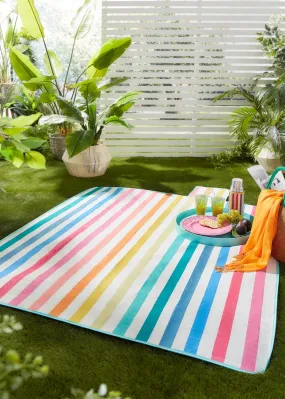 Fusion Carlson Stripe White Picnic Blanket