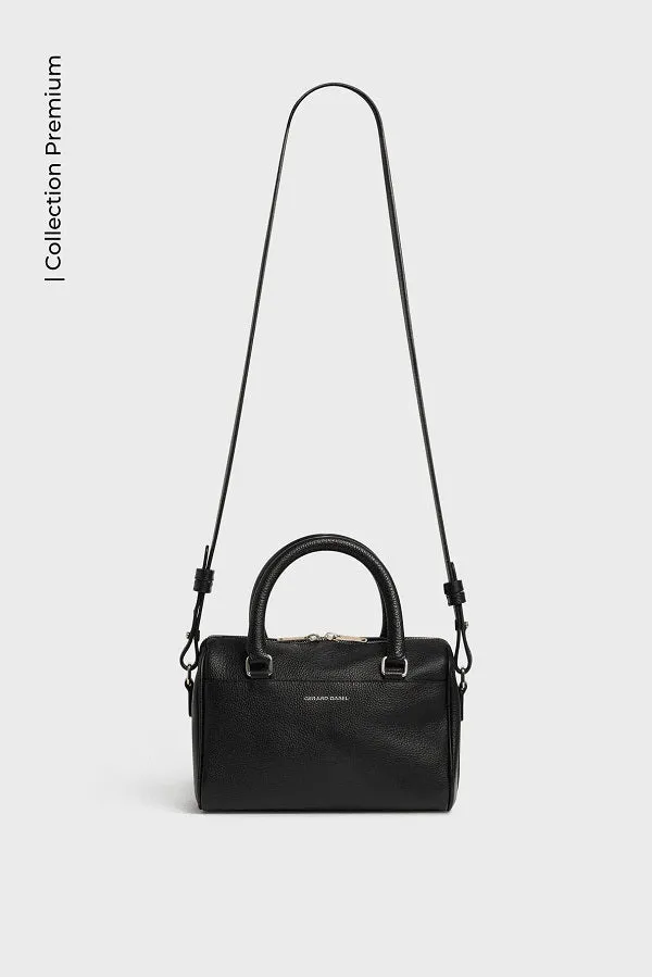 Gerard Darel LE MINI JACKIE GRAINY LEATHER BOWLING BAG