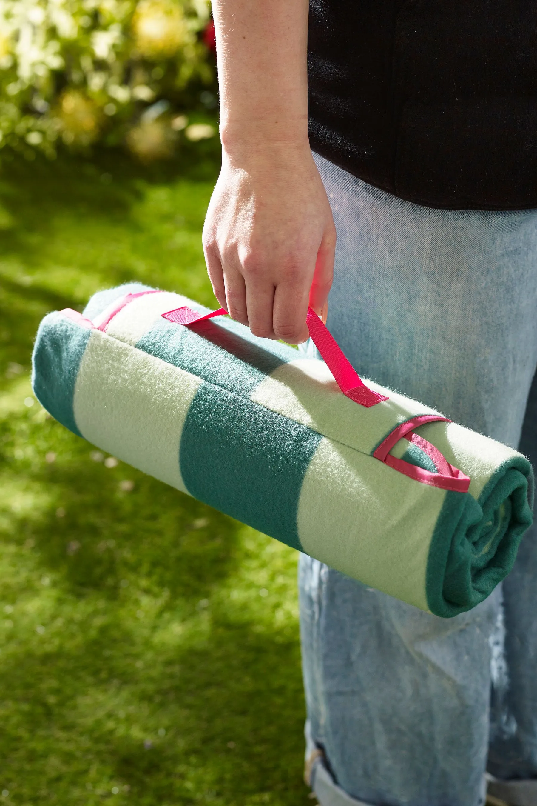 Green/Pink Bright Watermelon Picnic Blanket