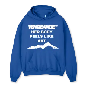 HBFLSSAMPLE Cobalt Blue Oversized Hoodie.