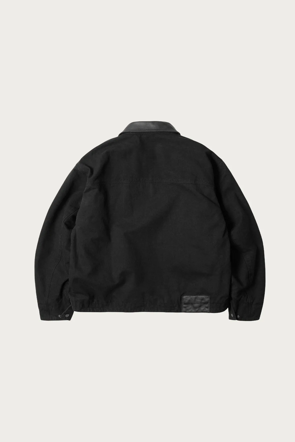 Heavy Canvas Destroyed Work Jacket - Black