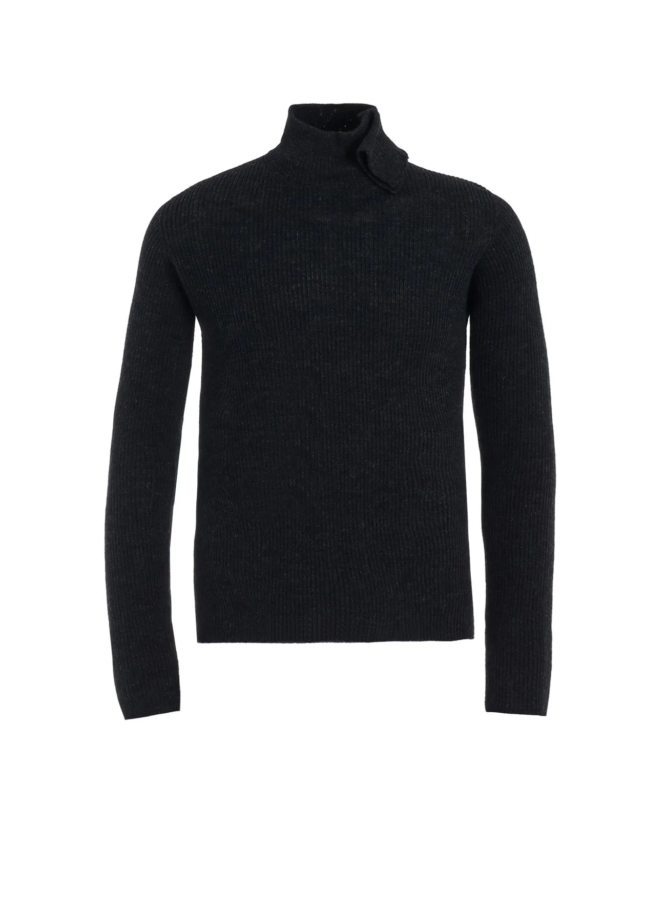 HIGH NECK RIBBED PULLOVER