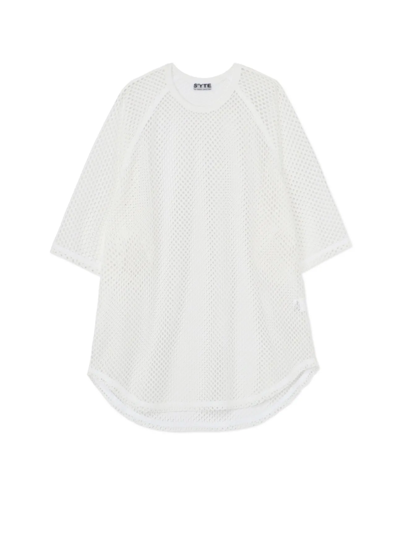 HONEYCOMB MESH BIG RAGLAN SLEEVE PULLOVER