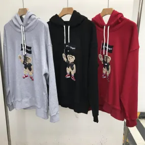 Hoodie Embroidered Bear Flag 3 Colors