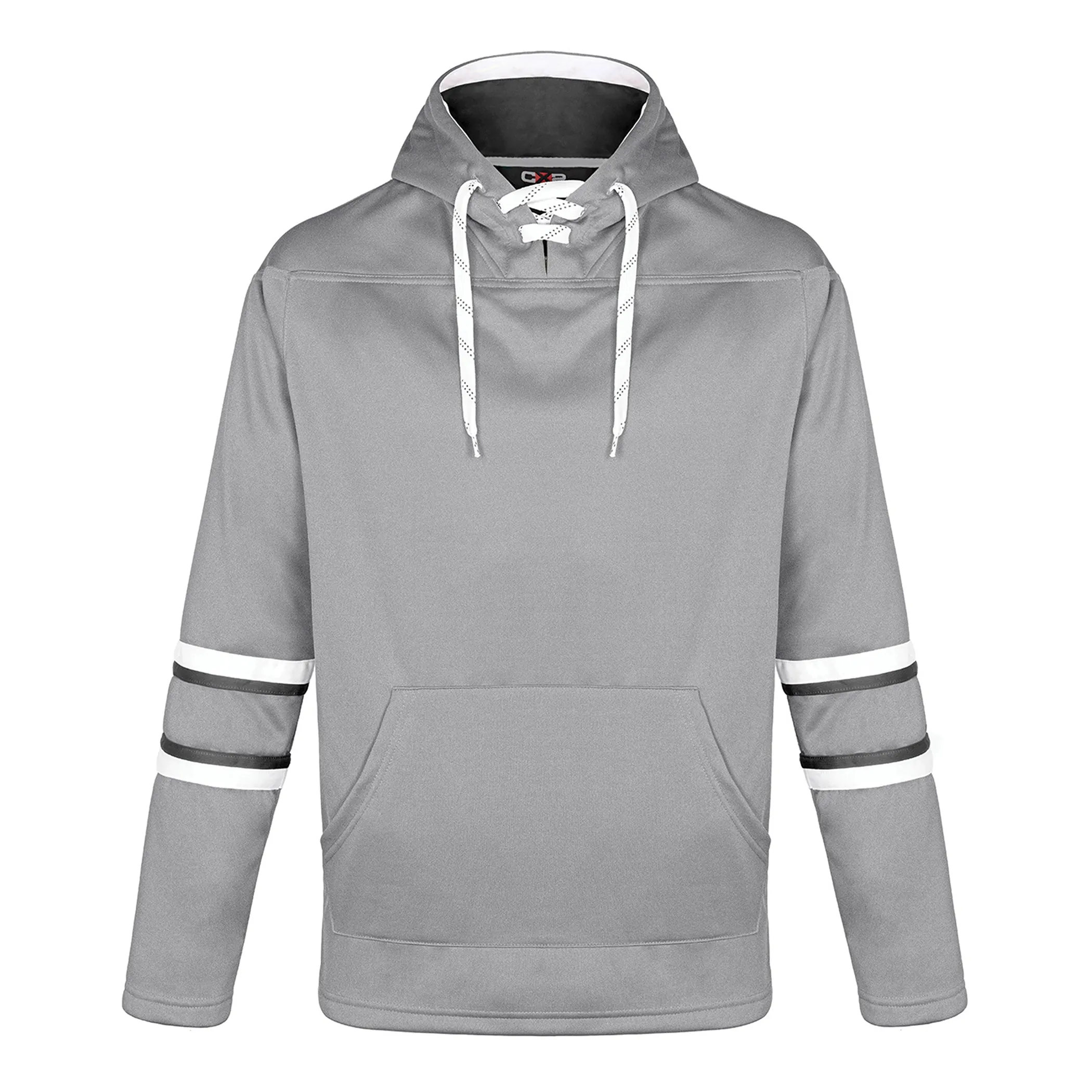 L00617 - Dangle - Adult Pullover Hockey Lace Hooded Sweatshirt