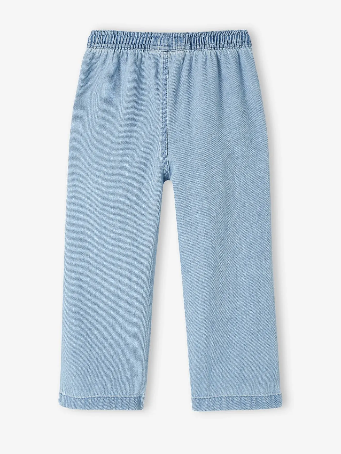 Loose-Fitting Straight Leg Jeans for Girls, Easy to Put On - stone