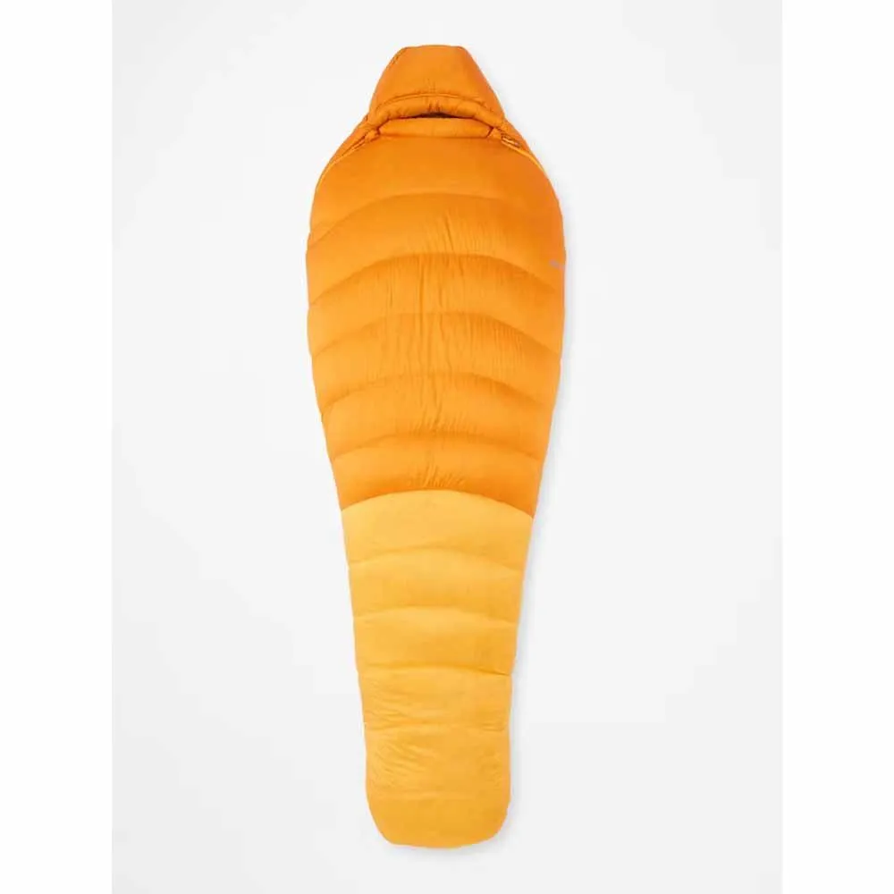 Marmot Men's Lithium 0 Left Zipper Long Sleeping Bag - Orange Pepper/Golden Sun