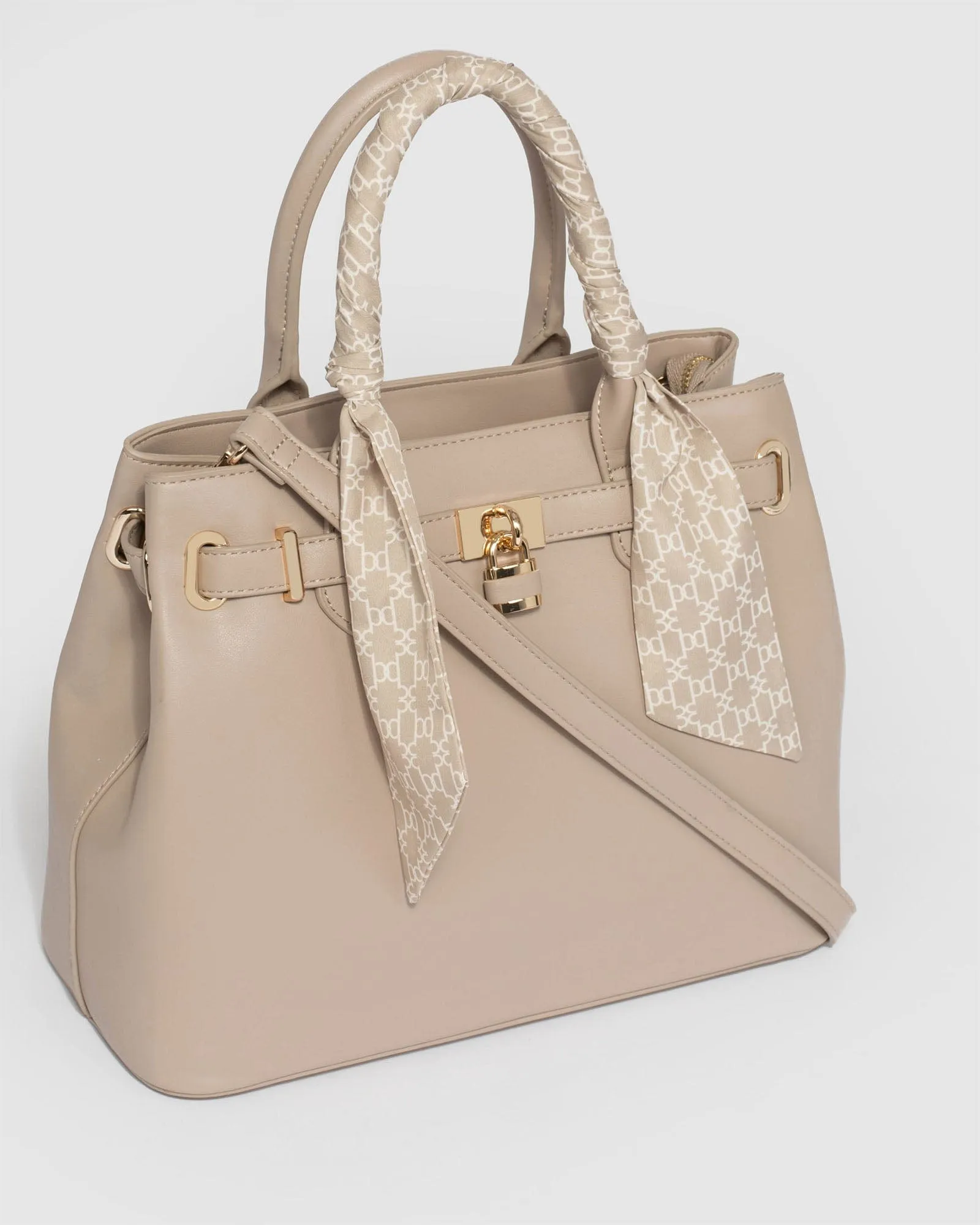 Mary Beth Taupe Lock Tote