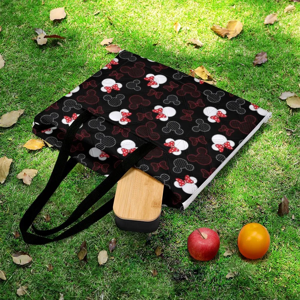 Mickey And Minnie Dots Zipper Picnic Mat