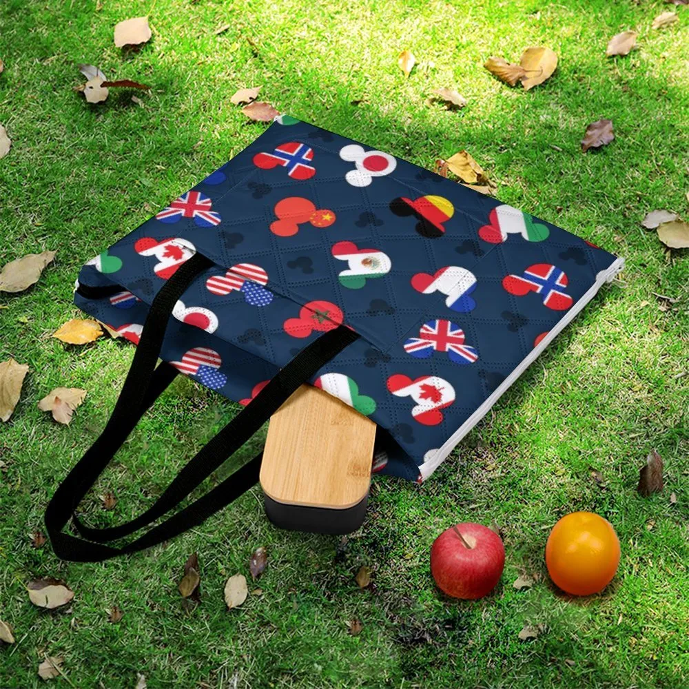 Mickey Flags Zipper Picnic Mat