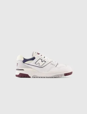 NEW BALANCE NEW BALANCE 550 WHITE BURGUNDY   WHITE