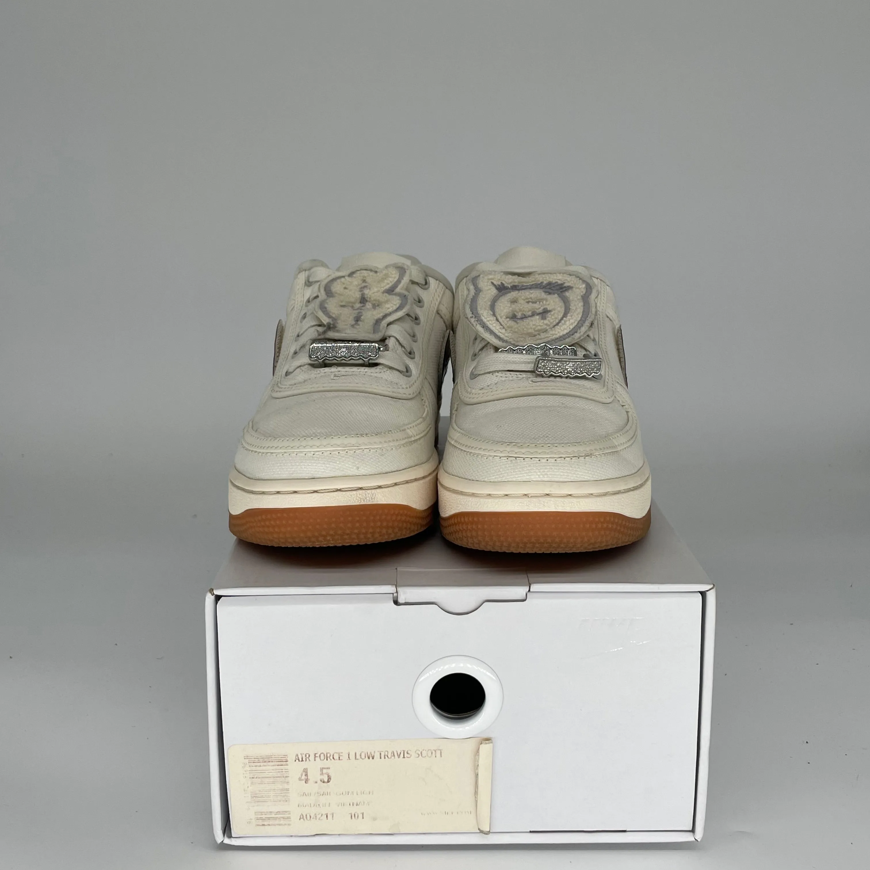 NIKE AIR FORCE 1 LOW TRAVIS SCOTT SAIL SIZE 4.5 AQ4211-101