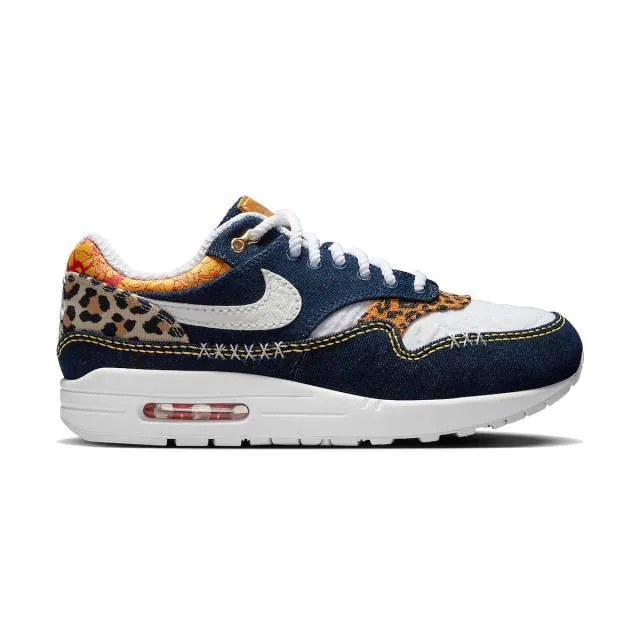 Nike Air Max 1 Premium (Denim Leopard/ Medium Blue/ Whit...