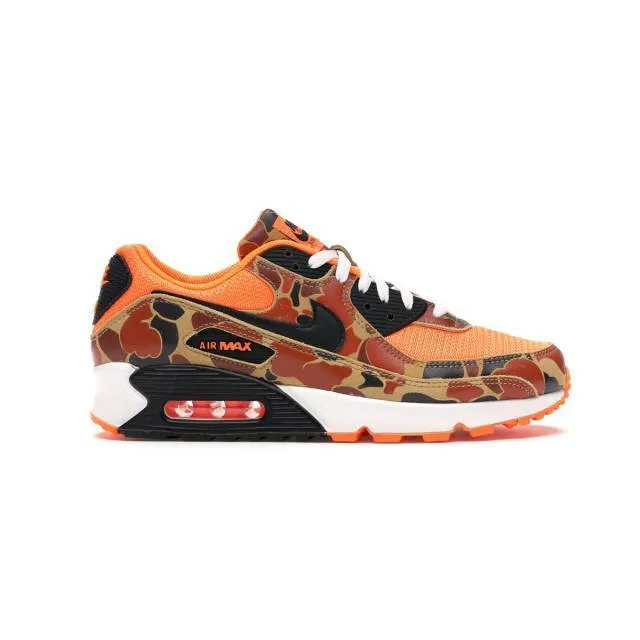 Nike air max 90 (duck camo orange/ total orange/ black/ white) men 8-13 cw4039-800