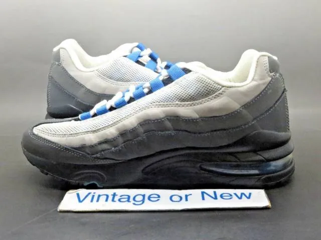 Nike air max '95 dark grey photo blue wolf grey running gs 307565-040 sz 5y