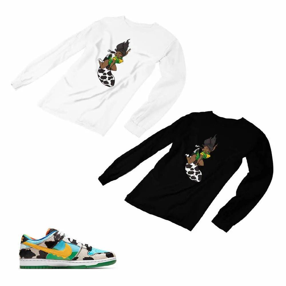 Nike Dunk Ben Jerry’s Matching Custom Designed Long Sleeve T shirt ND 1-2-12