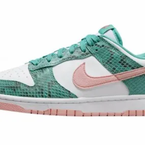 Nike Dunk Low Teal Snakeskin White/Washed Teal-Bleached ...